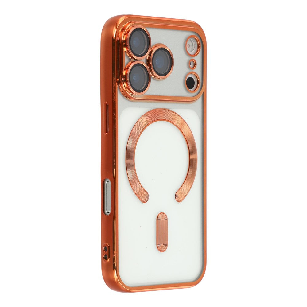 For iPhone 17 Pro Max Magnetic Case CD Veins Glass Lens Guard TPU Phone Back Cover