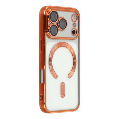 For iPhone 17 Pro Max Magnetic Case CD Veins Glass Lens Guard TPU Phone Back Cover