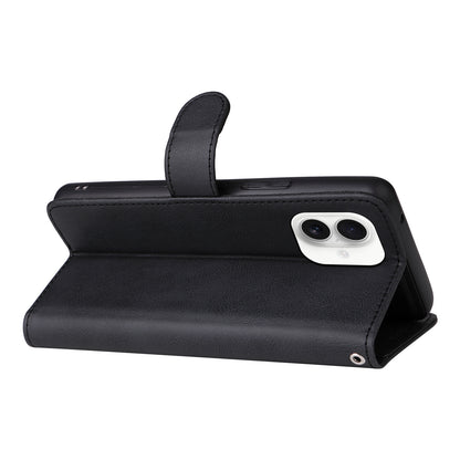For iPhone 17 Case 2 in 1 Detachable Magnetic Leather Wallet Mobile Cover with Strap