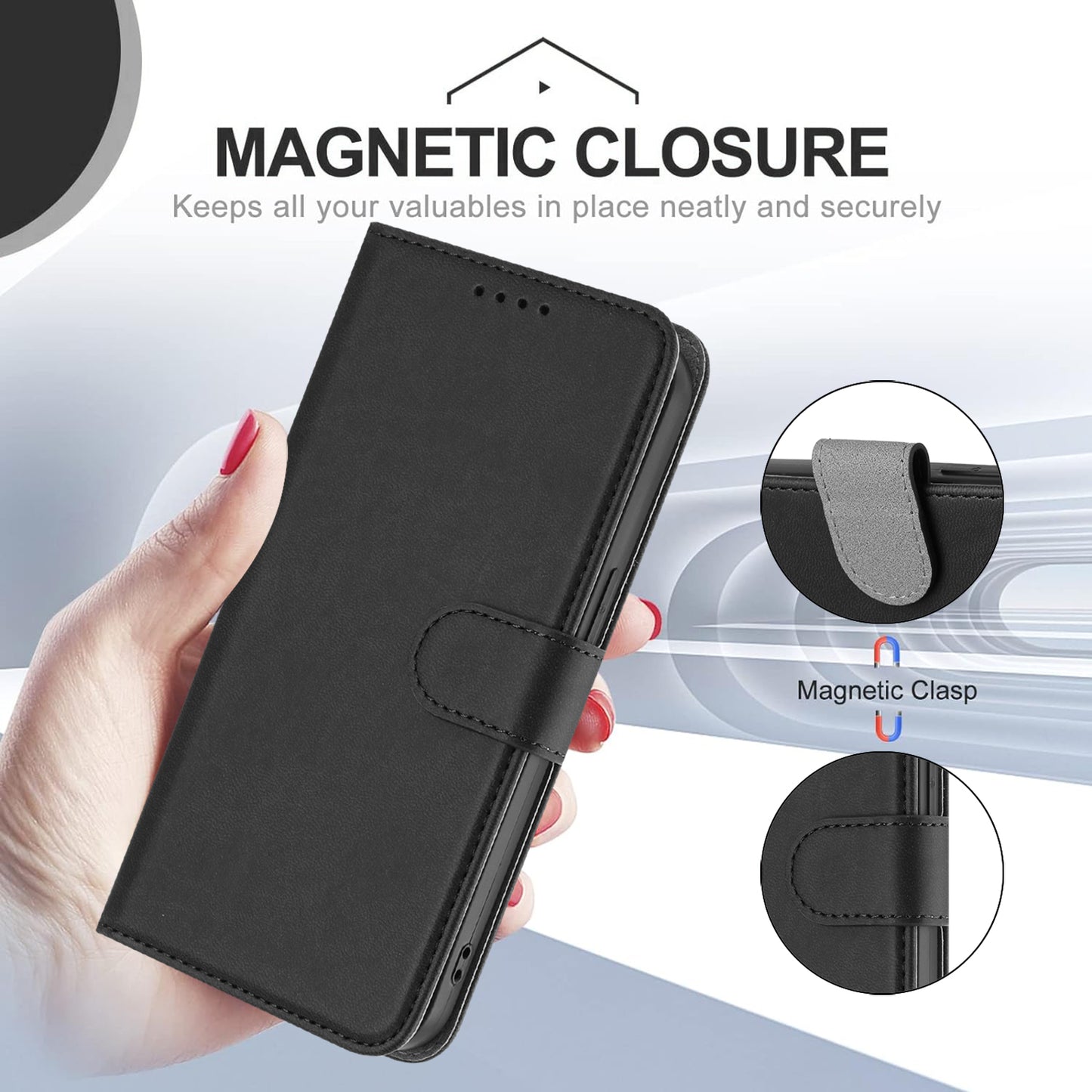 For iPhone 17 Pro Leather Case Solid Color Phone Cover with Wallet