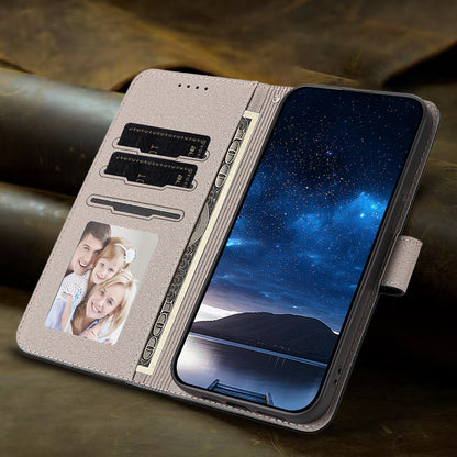 For iPhone 17 Pro Leather Case Solid Color Phone Cover with Wallet