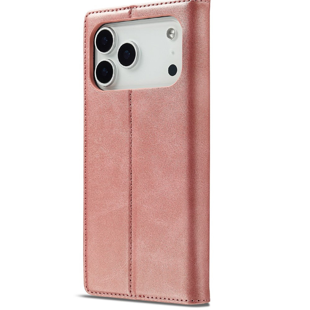 LC.IMEEKE For iPhone 17 Pro Case Wallet Microfiber Leather Phone Cover