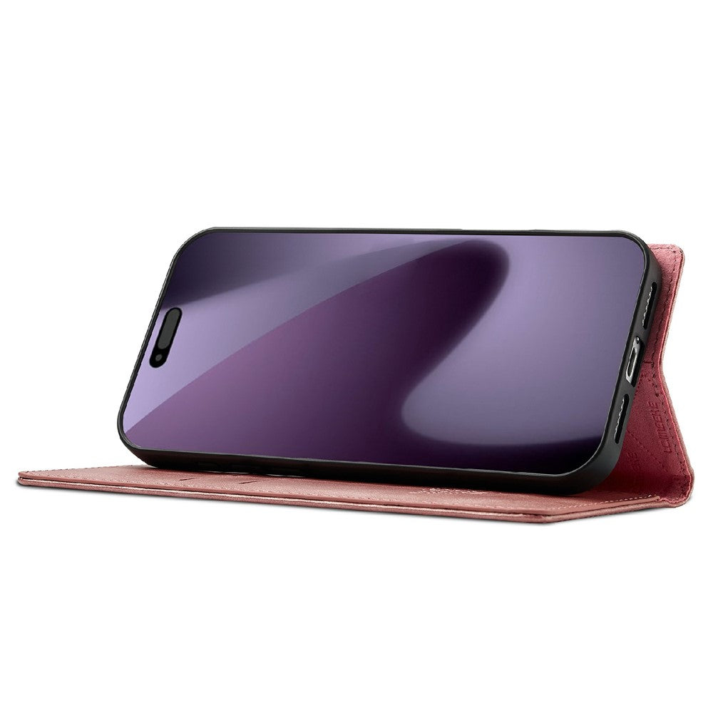 LC.IMEEKE For iPhone 17 Pro Case Wallet Microfiber Leather Phone Cover