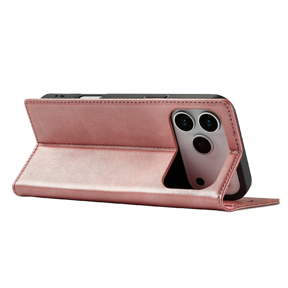 LC.IMEEKE For iPhone 17 Pro Case Wallet Microfiber Leather Phone Cover