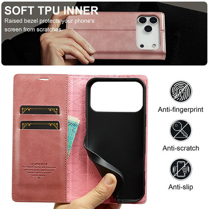 LC.IMEEKE For iPhone 17 Pro Case Wallet Microfiber Leather Phone Cover