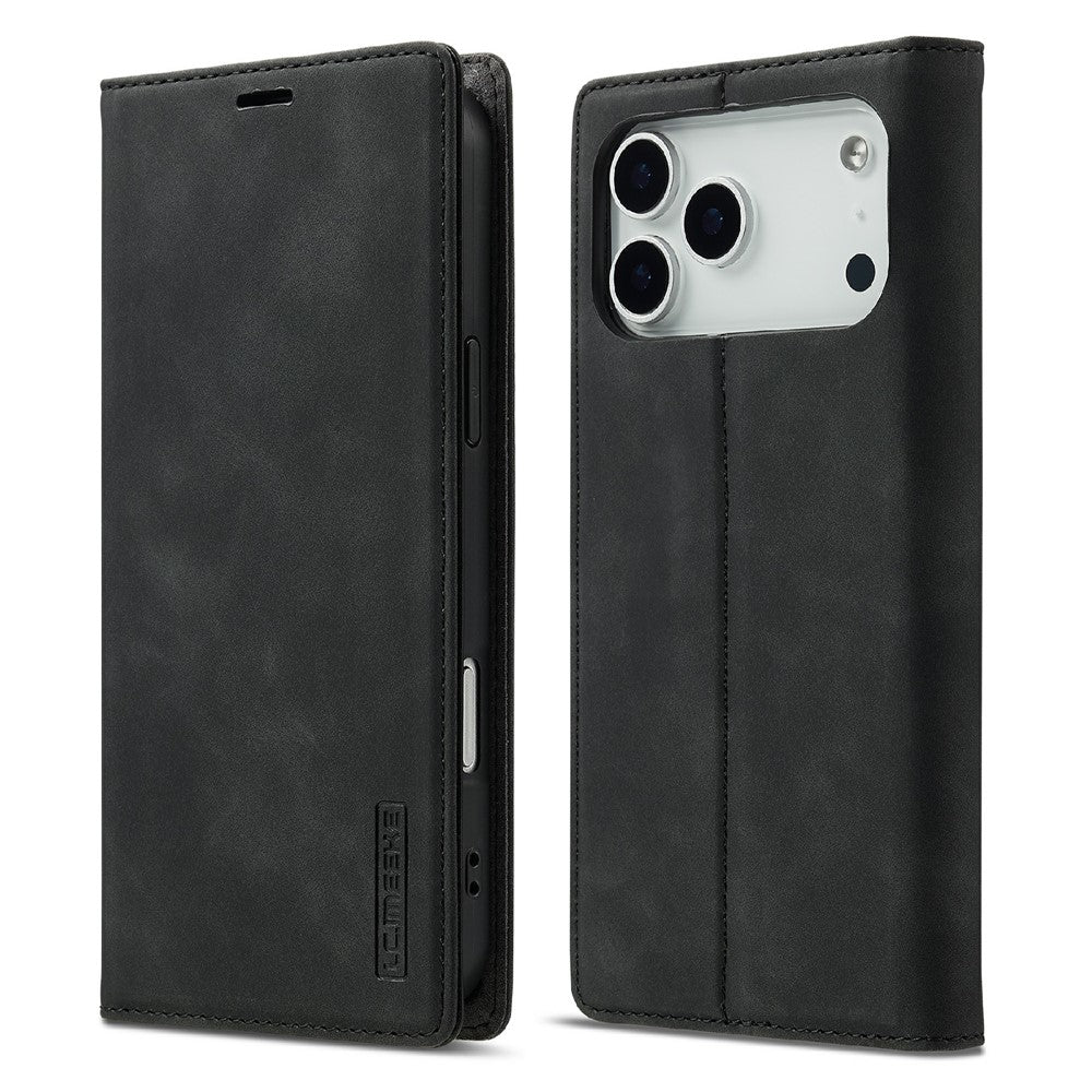 LC.IMEEKE For iPhone 17 Pro Case Wallet Microfiber Leather Phone Cover