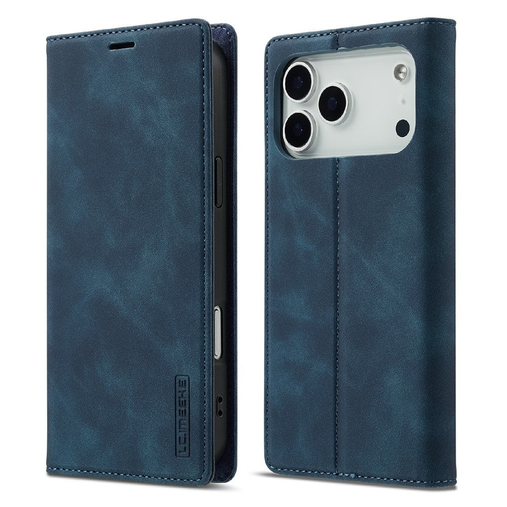 LC.IMEEKE For iPhone 17 Pro Case Wallet Microfiber Leather Phone Cover