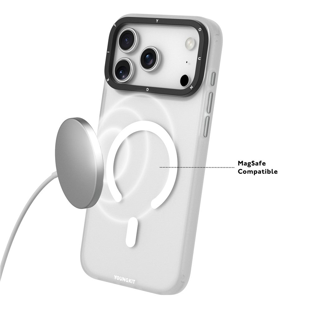 YOUNGKIT For iPhone 17 Pro Matte Case Compatible with MagSafe PET TPU Phone Cover