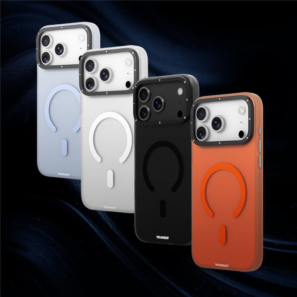 YOUNGKIT For iPhone 17 Pro Matte Case Compatible with MagSafe PET TPU Phone Cover