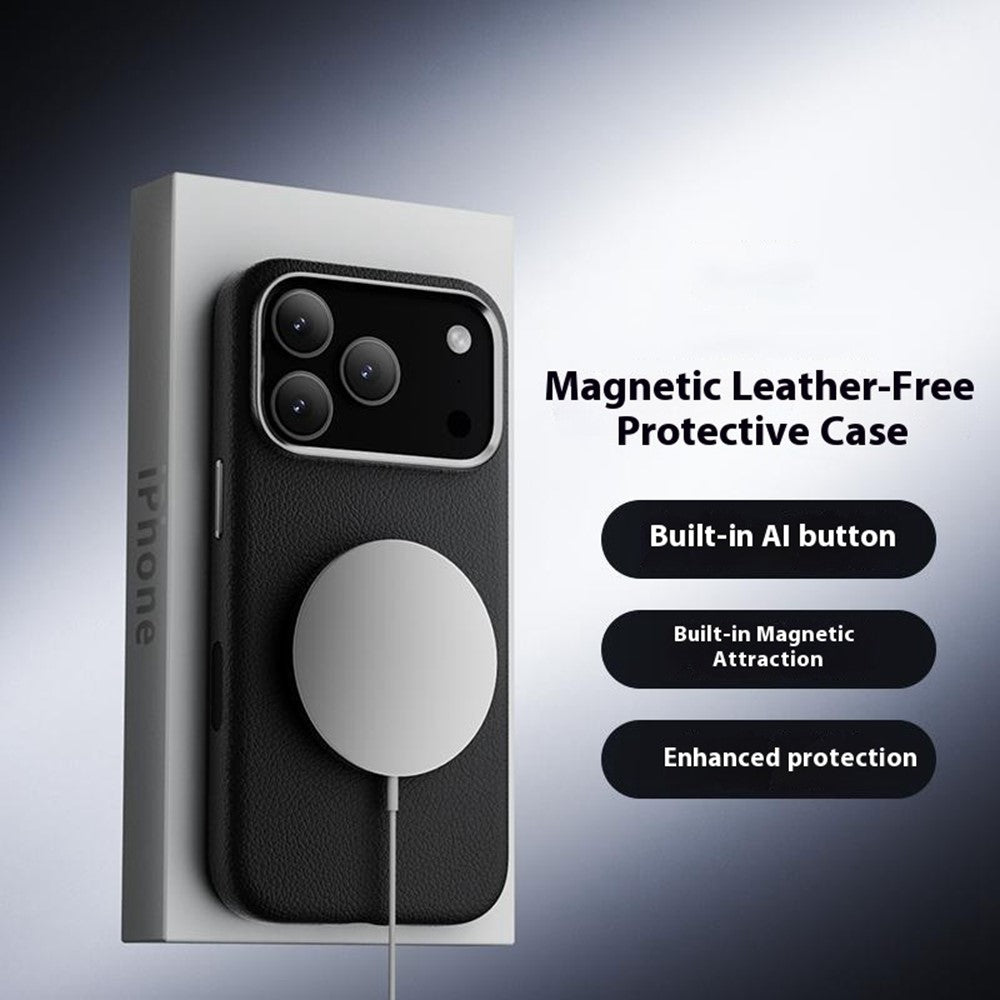 X-LEVEL For iPhone 17 Pro Case Compatible with MagSafe PU Leather Hard PC Phone Cover