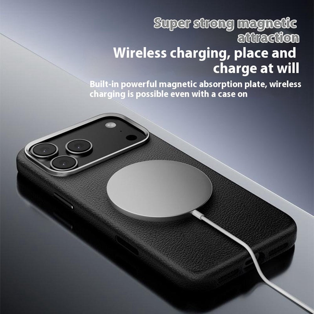 X-LEVEL For iPhone 17 Pro Case Compatible with MagSafe PU Leather Hard PC Phone Cover