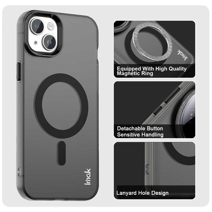 IMAK For iPhone 15 Case Compatible with MagSafe Candy Color Anti Drop TPU + PET Back Cover
