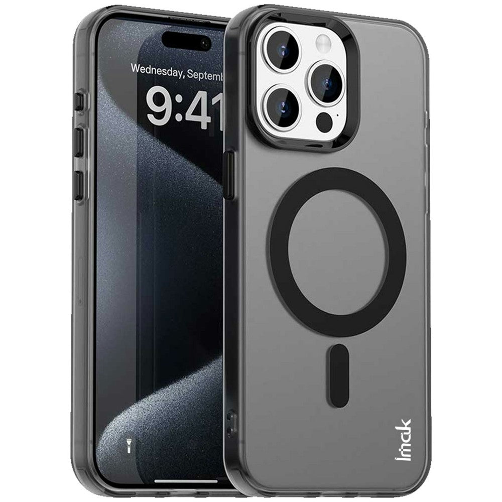 IMAK For iPhone 15 Pro Case Compatible with MagSafe Candy Color Anti Drop TPU + PET Back Cover