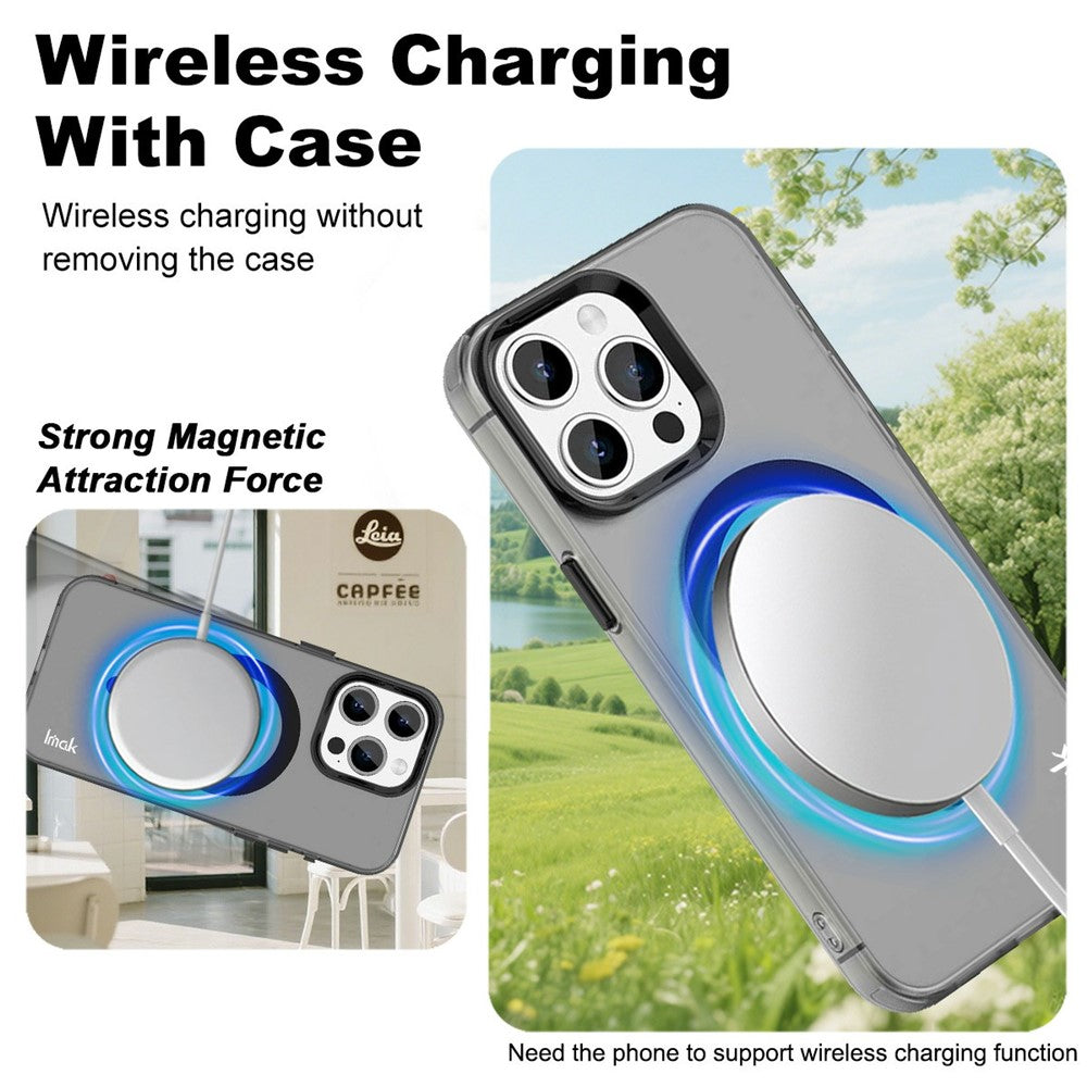 IMAK For iPhone 15 Pro Case Compatible with MagSafe Candy Color Anti Drop TPU + PET Back Cover