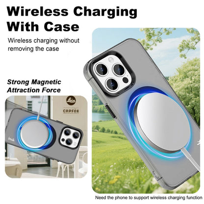 IMAK For iPhone 15 Pro Case Compatible with MagSafe Candy Color Anti Drop TPU + PET Back Cover