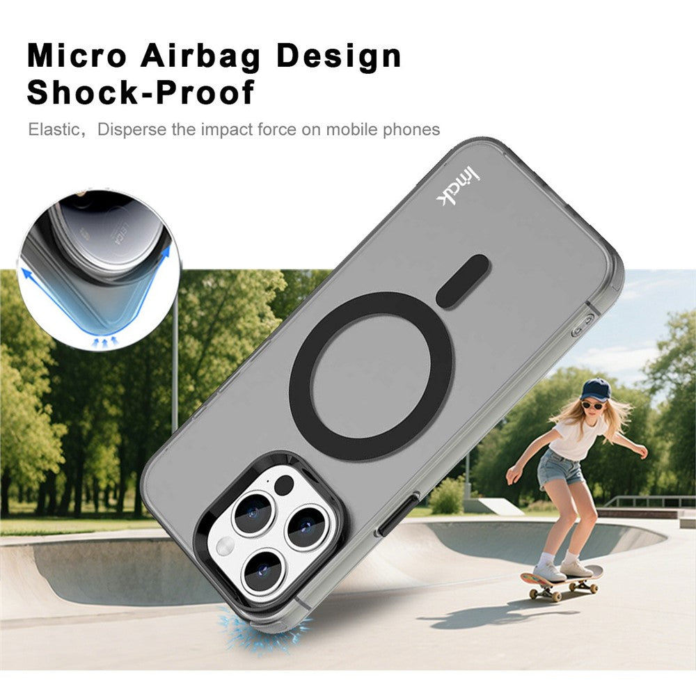 IMAK For iPhone 15 Pro Case Compatible with MagSafe Candy Color Anti Drop TPU + PET Back Cover