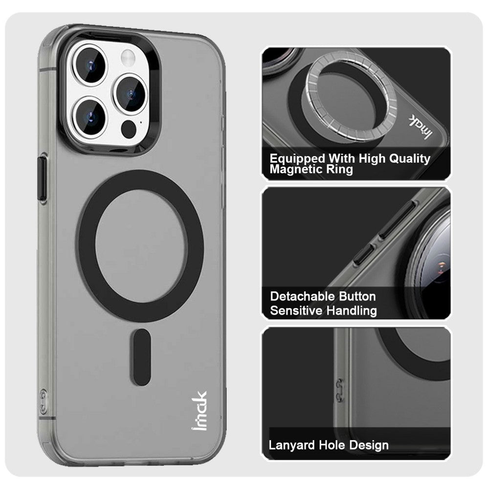 IMAK For iPhone 15 Pro Case Compatible with MagSafe Candy Color Anti Drop TPU + PET Back Cover
