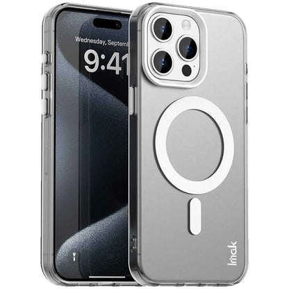 IMAK For iPhone 15 Pro Case Compatible with MagSafe Candy Color Anti Drop TPU + PET Back Cover