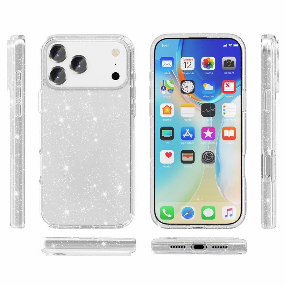 AMORUS For iPhone 17 Pro Max Case Soft TPU Hard PC Back Shockproof Phone Cover