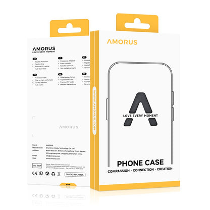 AMORUS For iPhone 17 Pro Max Case Soft TPU Hard PC Back Shockproof Phone Cover