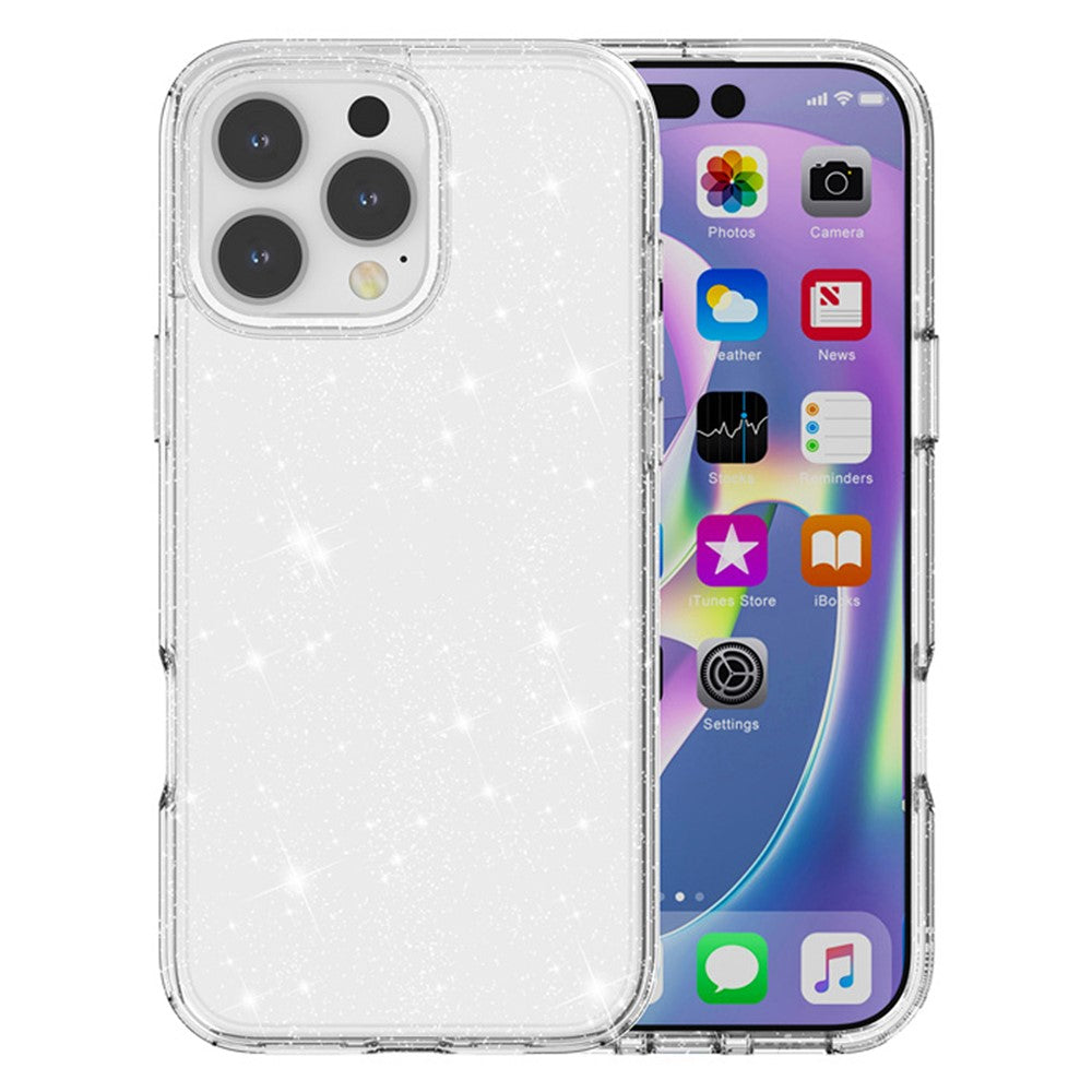 AMORUS For iPhone 16 Pro Case Soft TPU Hard PC Back Shockproof Phone Cover