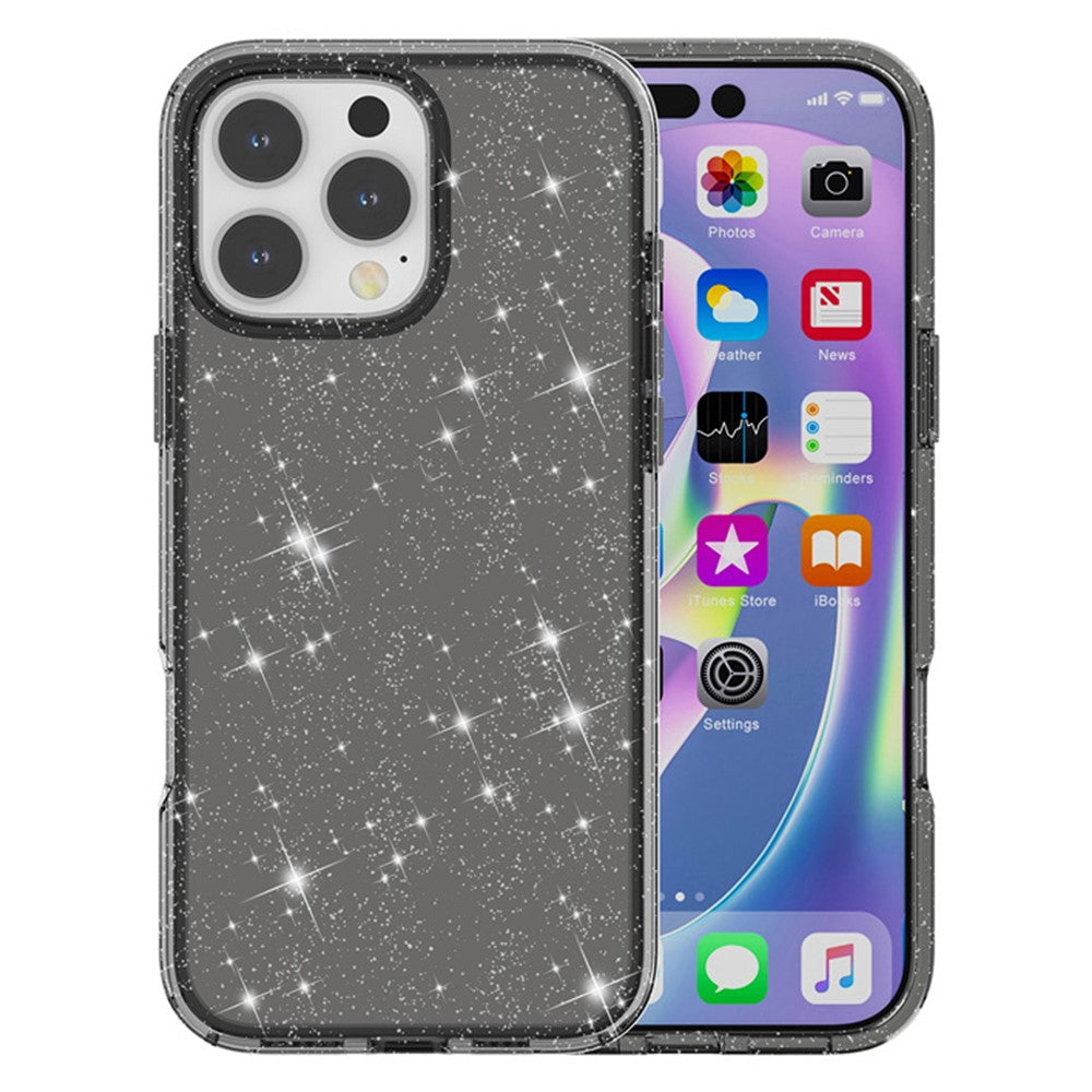 AMORUS For iPhone 16 Pro Case Soft TPU Hard PC Back Shockproof Phone Cover