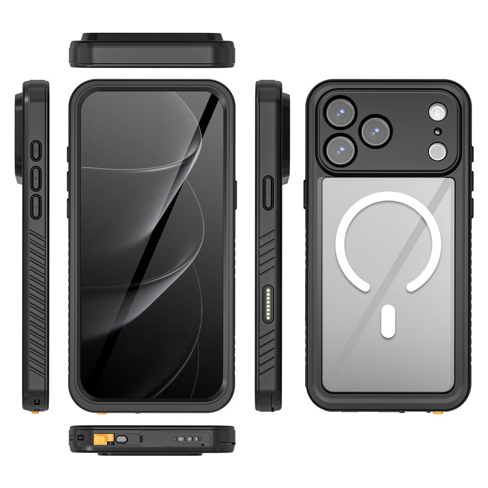 REDPEPPER FS / FM Series For iPhone 17 Pro Max Clear Case Compatible with MagSafe PC TPU PET IP68 Waterproof Phone Cover