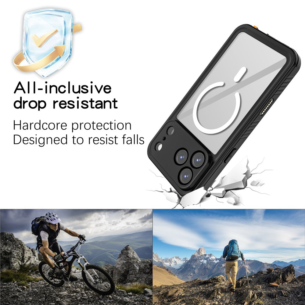 REDPEPPER FS / FM Series For iPhone 17 Pro Max Clear Case Compatible with MagSafe PC TPU PET IP68 Waterproof Phone Cover