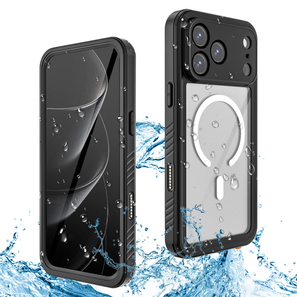 REDPEPPER FS / FM Series For iPhone 17 Pro Max Clear Case Compatible with MagSafe PC TPU PET IP68 Waterproof Phone Cover