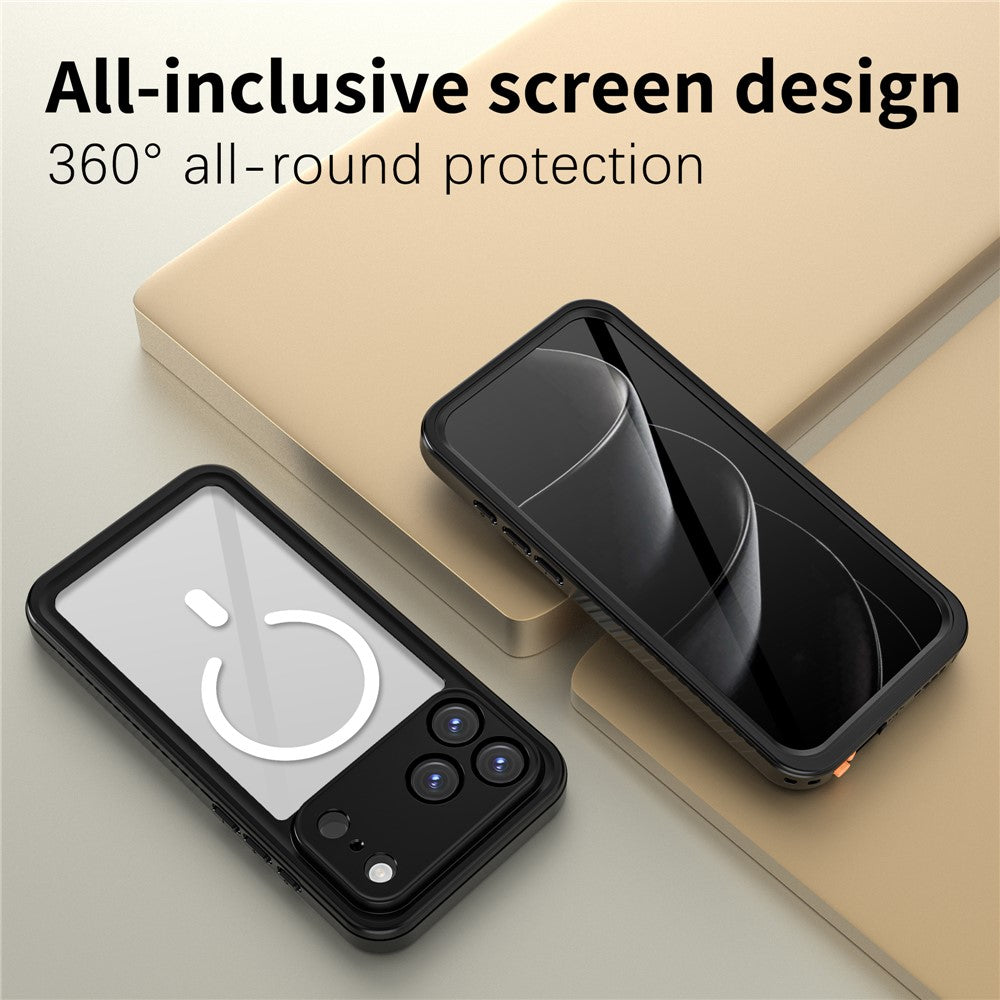 REDPEPPER FS / FM Series For iPhone 17 Pro Max Clear Case Compatible with MagSafe PC TPU PET IP68 Waterproof Phone Cover