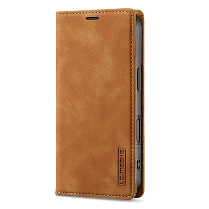 LC.IMEEKE For iPhone 17 Case Wallet Microfiber Leather Phone Cover