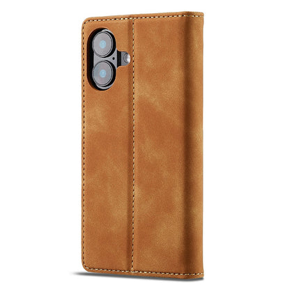 LC.IMEEKE For iPhone 17 Case Wallet Microfiber Leather Phone Cover