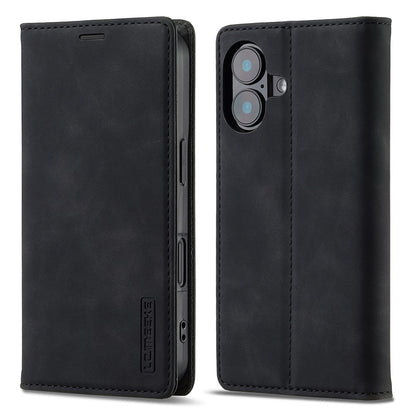 LC.IMEEKE For iPhone 17 Case Wallet Microfiber Leather Phone Cover