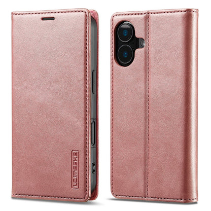 LC.IMEEKE For iPhone 17 Case Wallet Microfiber Leather Phone Cover