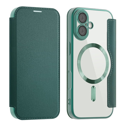 AMORUS For iPhone 17 Case Compatible with MagSafe RFID Blocking Card Holder Leather Phone Cover