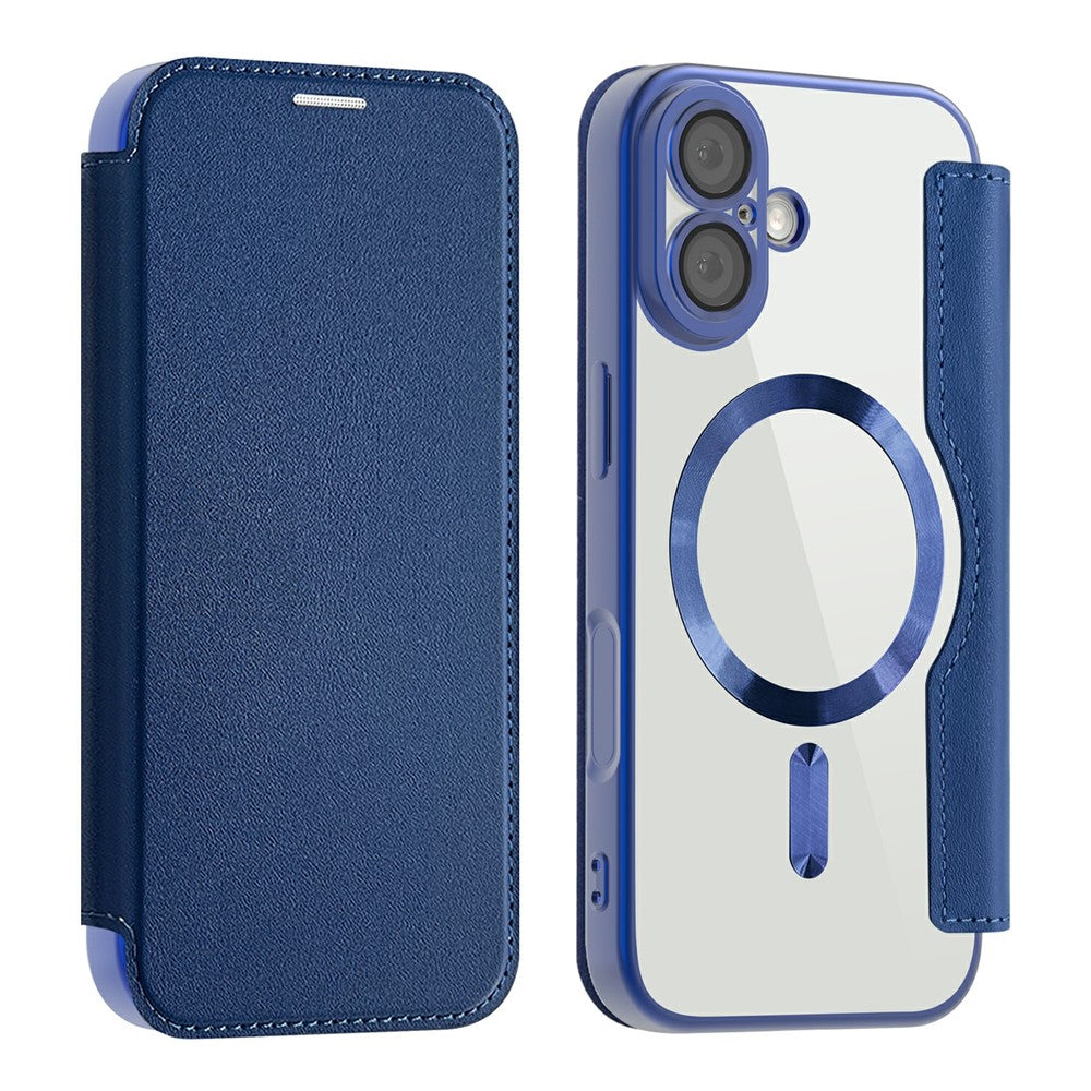 AMORUS For iPhone 17 Case Compatible with MagSafe RFID Blocking Card Holder Leather Phone Cover