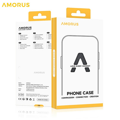 AMORUS For iPhone 17 Pro Case Compatible with MagSafe RFID Blocking Card Holder Leather Phone Cover