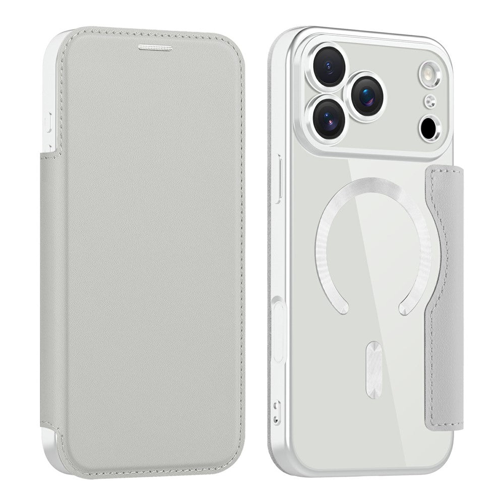 AMORUS For iPhone 17 Pro Case Compatible with MagSafe RFID Blocking Card Holder Leather Phone Cover