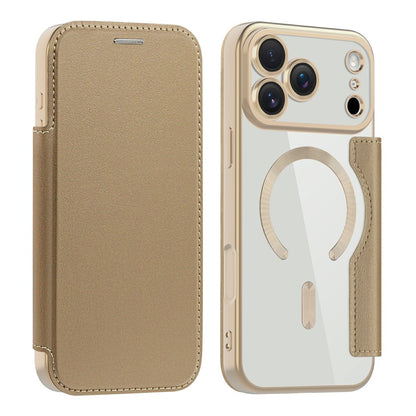 AMORUS For iPhone 17 Pro Max Case Compatible with MagSafe RFID Blocking Card Holder Leather Phone Cover