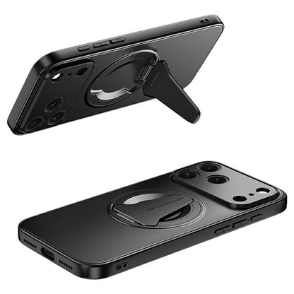 For iPhone 17 Pro Max Case Compatible with MagSafe Hidden Kickstand Skin-Feel Matte PC TPU Phone Back Cover