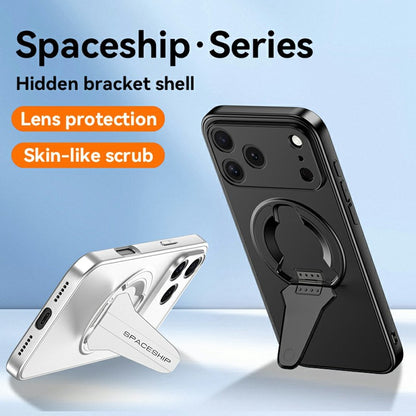 For iPhone 17 Pro Max Case Compatible with MagSafe Hidden Kickstand Skin-Feel Matte PC TPU Phone Back Cover