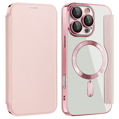 AMORUS For iPhone 16 Pro Max Case Compatible with MagSafe RFID Blocking Card Holder Leather Phone Cover