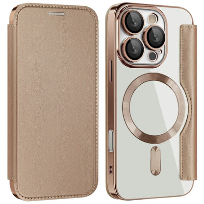AMORUS For iPhone 16 Pro Max Case Compatible with MagSafe RFID Blocking Card Holder Leather Phone Cover