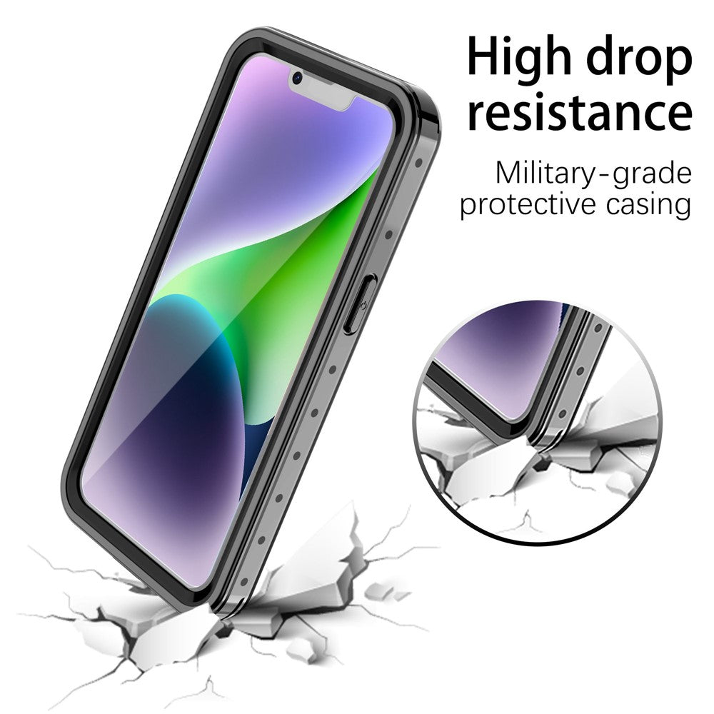 REDPEPPER PRO Series for iPhone 14 Plus IP68 Waterproof Anti-drop Transparent Phone Case Full Protection Smartphone Cover