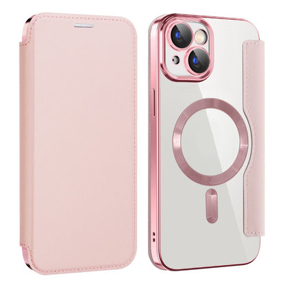 AMORUS For iPhone 14 Case Compatible with MagSafe RFID Blocking Card Holder Leather Phone Cover