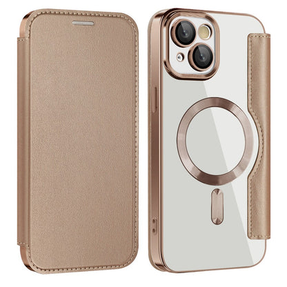 AMORUS For iPhone 14 Case Compatible with MagSafe RFID Blocking Card Holder Leather Phone Cover