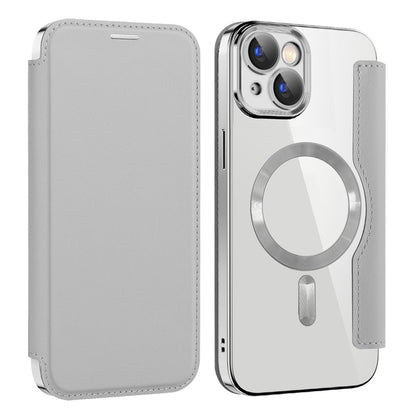 AMORUS For iPhone 14 Case Compatible with MagSafe RFID Blocking Card Holder Leather Phone Cover