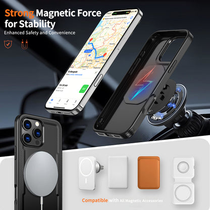 For iPhone 15 Pro Case Compatible with MagSafe TPU + PC Kickstand Phone Cover