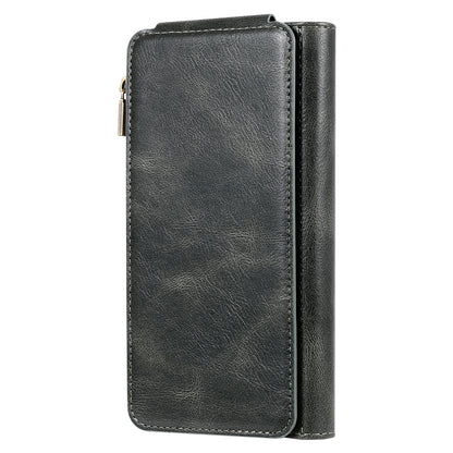 For iPhone 17 Pro Max Phone Case PU Leather Zipper Wallet Detachable Cover