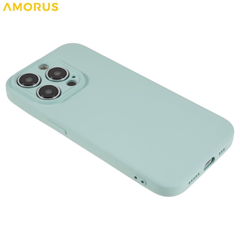 AMORUS For iPhone 15 Pro Case Precise Cutouts TPU Fiber Lining Shockproof Phone Cover